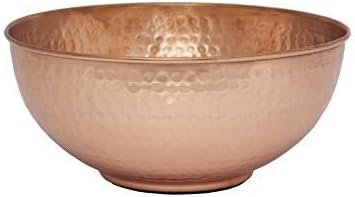 GoCraft Pure Copper Mixing Bowl with Hammered Finish for Salad  Egg Beating  Decorative & Kitchen Serving Purposes - 7.5" (Medium)