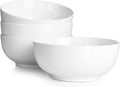 DOWAN 39 OZ Soup Bowls Set of 4 - Large Cereal Bowls  White Ceramic Big and Deep Ramen Bowls for Noodle  Pasta  Salad  Mixed Fruit - Dishwasher & Microwave Safe