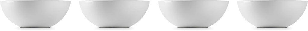 Le Creuset Stoneware Set of 4 Soup Bowls  22 oz. (6.25") each  White