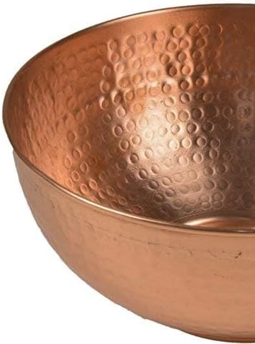 GoCraft Pure Copper Mixing Bowl with Hammered Finish for Salad  Egg Beating  Decorative & Kitchen Serving Purposes - 7.5" (Medium)