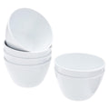 Amazon Basics Round Melamine Bowl  8 oz  White  6 Piece Set