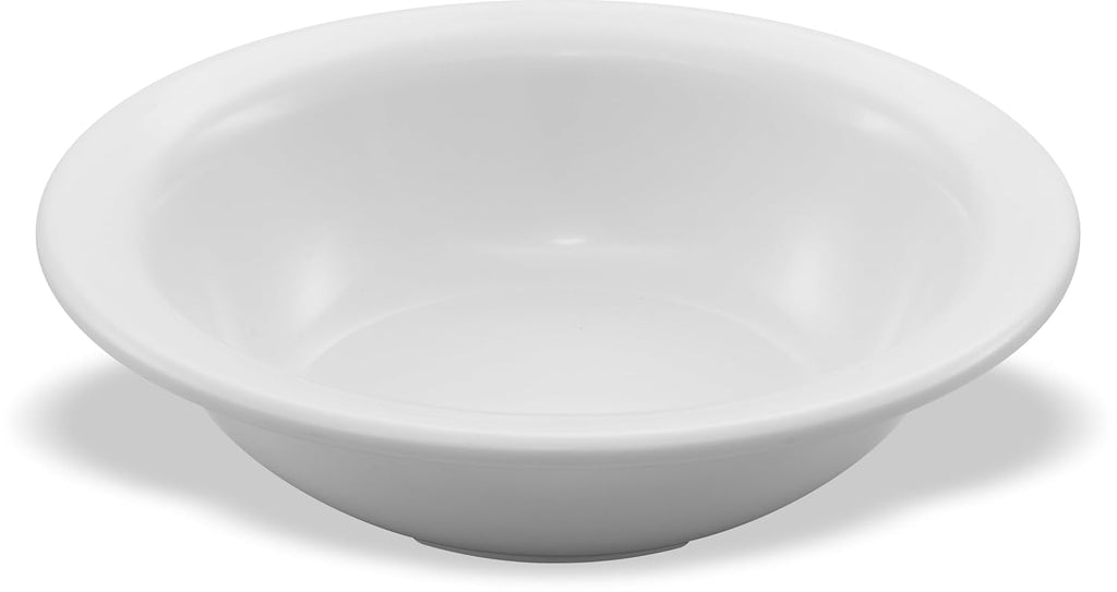 Carlisle FoodService Products Dallas Ware Reusable Plastic Bowl Fruit Bowl for Buffets  Home  and Restaurants  Melamine  4.75 Ounces  White  (Pack of 48)