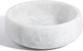 White Marble Dog Bowls  Non-Slip Dog Food Water Bowl Small  Heavy Duty Pet Bowl for Cats and Medium Dogs  Weighted African Natural Marble  Holds 4 Cups(5lbs)