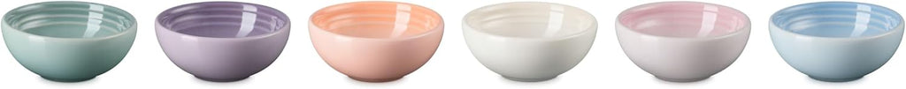 Le Creuset Stoneware Set Of 6 Vancouver Pinch Bowls  Pastel Multi Color