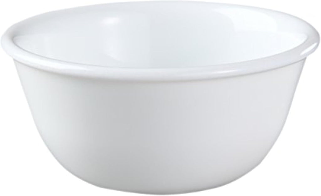 Corelle Vitrelle 6-oz Ramekin Bowls  Set of 6 Chip & Crack Resistant Bowls  Great For Dips  Condiments  Ice Cream  Small Side Dishes  Ceramic Dessert Bowls Set  Winter Frost White