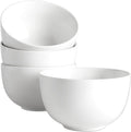 DOWAN 5.8" Deep Soup Bowls & Cereal Bowls - 30 Ounces Large Bowls Set of 4 for Kitchen - White Ceramic Bowls for Cereal  Soup  Oatmeal  Salad  Ramen  Noodle  Rice - Dishwasher & Oven Safe