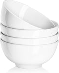DOWAN 22 OZ White Ceramic Bowls Set of 4 - Perfect for Soup Bowls for Kitchen  Cereal Bowl  Ramen Bowl  Microwave Safe for Oatmeal  Fruit Salad and Rice Bowl - Dishwasher & Microwave Safe