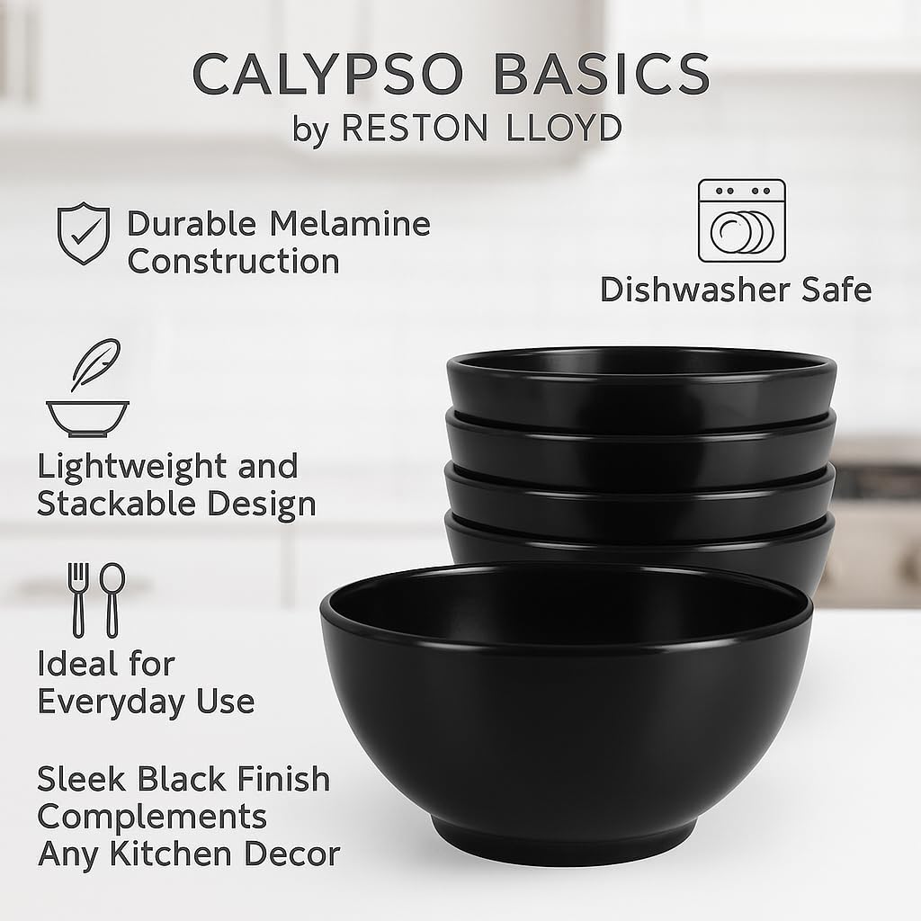 Calypso Basics by Reston Lloyd Melamine Bowl  Set of 6  Red  16 ounces