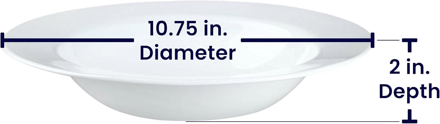 Corelle Impressions 28oz/828mL Wide Rim Entree Bowl 4 pack Winter FrostWhite 1116226