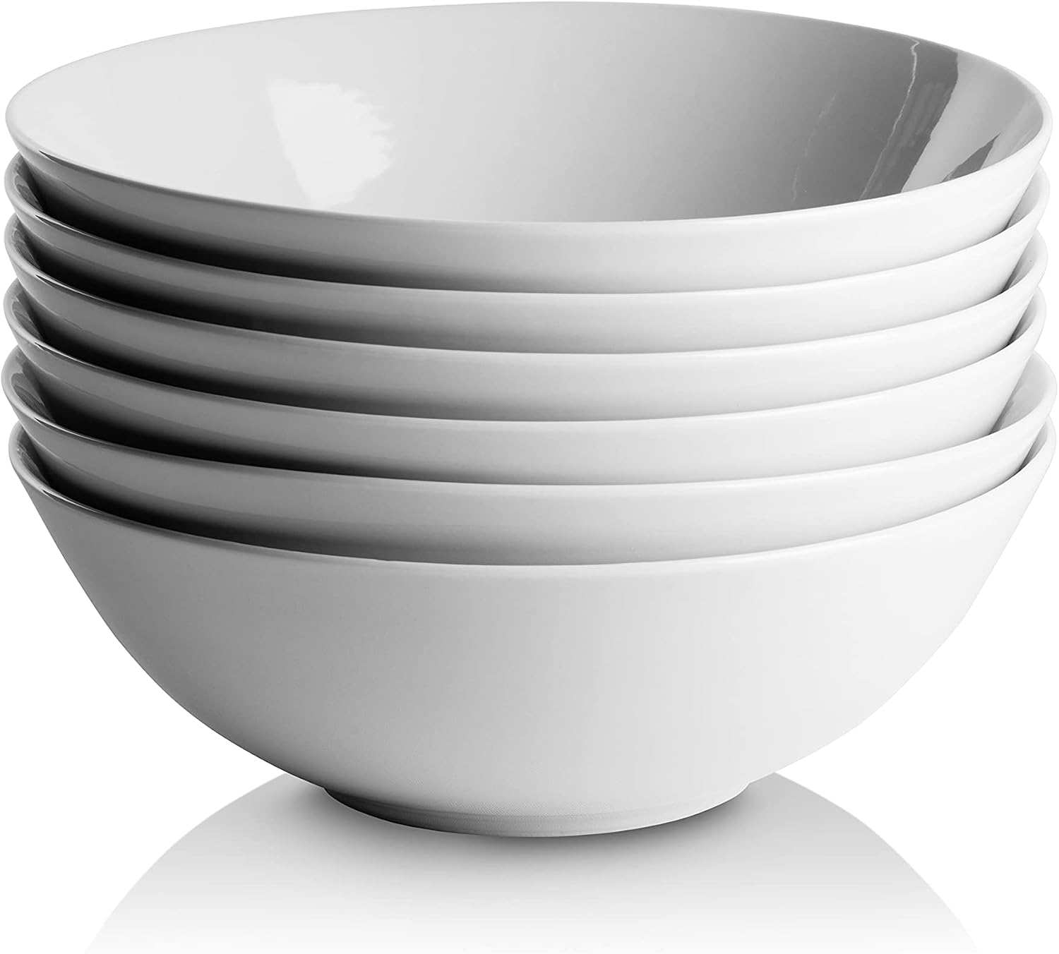 10 Strawberry Street Simply White 7" Coupe Cereal Bowl  Set of 6