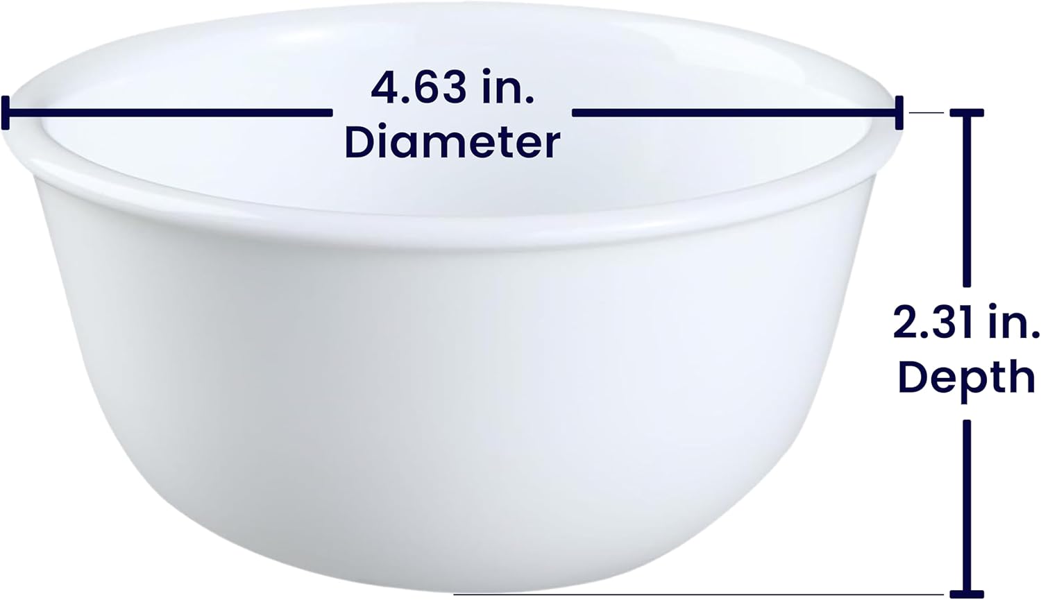 Corelle Livingware Winter Frost White 11-Oz Dessert Bowl (Set of 4) by Corelle Coordinates