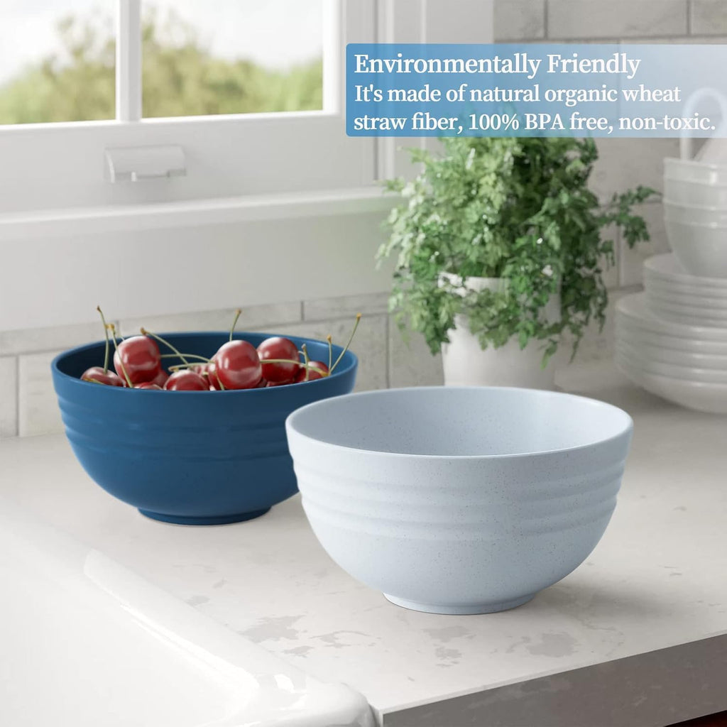 Homestockplus [Set of 6] 68 Oz Salad Bowls Large Serving Bowls Unbreakable Ramen Bowl for Salad  Soup  Ramen  Noodle  Oatmeal  Snack Apply to Kitchen  Freezer Dishwasher & Microwave Safe