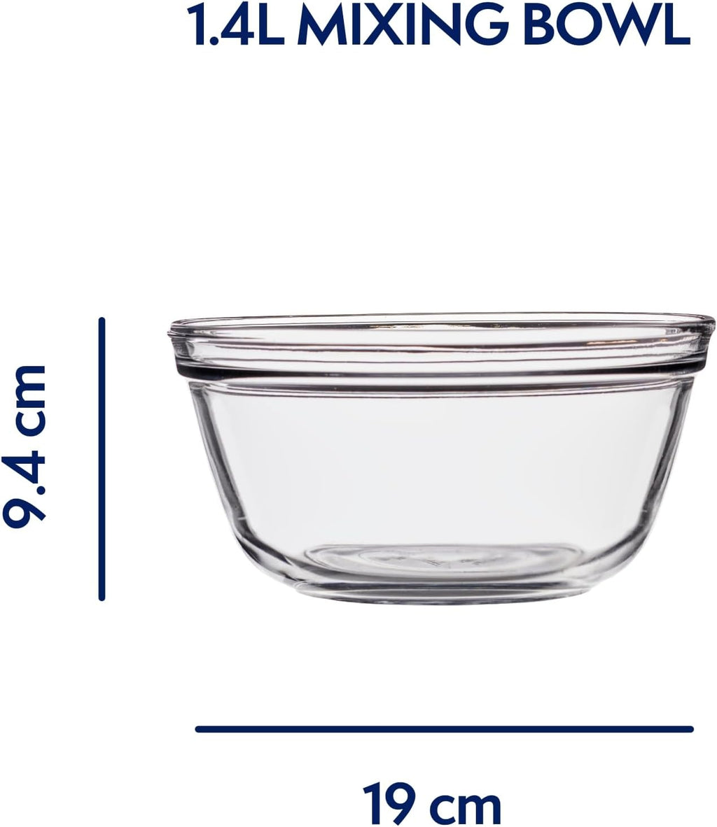 Anchor Hocking Glass Mixing Bowl  1.5-Quart  Clear
