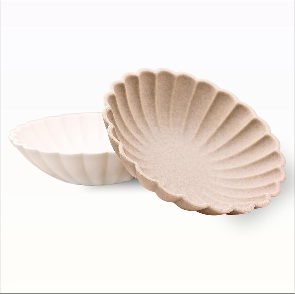 Ocean-Inspired Scallop Decorative Bowl  Fruit Bowl Home Decor  Key Bowls Entryway Decor  Coffee Table Tray  Handmade Non-Slip Decorative Tray with Coastal Charm (Frosted clay)