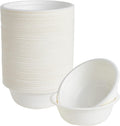 ECOLipak 150 Pack 12 oz Paper Bowls Disposable  Heavy-Duty Biodegradable Compostable Bowls Made of Natural Sugarcane Bagasse  Suitable for Salad  Dessert  Milk  Cereals