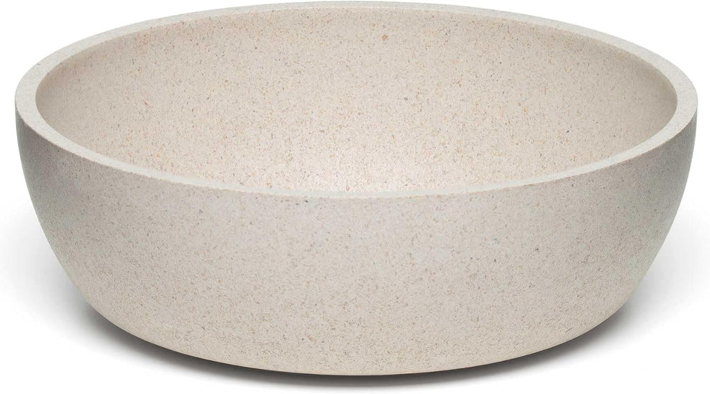 Loving Pets - Dolce Bamboo - Eco-Friendly Pet Bowls & Dishes for Dog  Cats  Puppy Food and Water Bowl -Sustainable and Dishwasher Safe  Made with Real Bamboo (Medium  Oat-Beige)