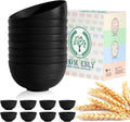 Homienly Cereal Bowl Set  Wheat Straw Bowls for Kitchen  Unbreakable Lightweight Bowl Set of 8  Microwave and Dishwasher Safe Bowls  Reusable Bowl for Serving  Cereal  Snack Fruit(Black  26 OZ)