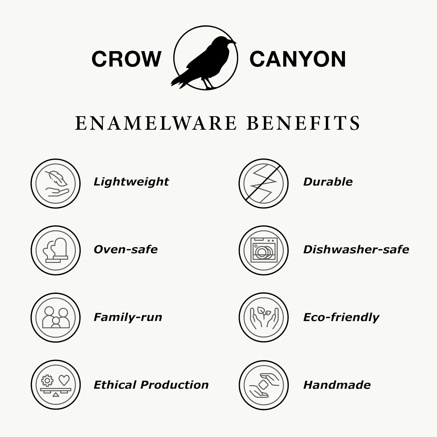 Crow Canyon Home Enamelware Salad Bowl  5 quart  Black/White Splatter