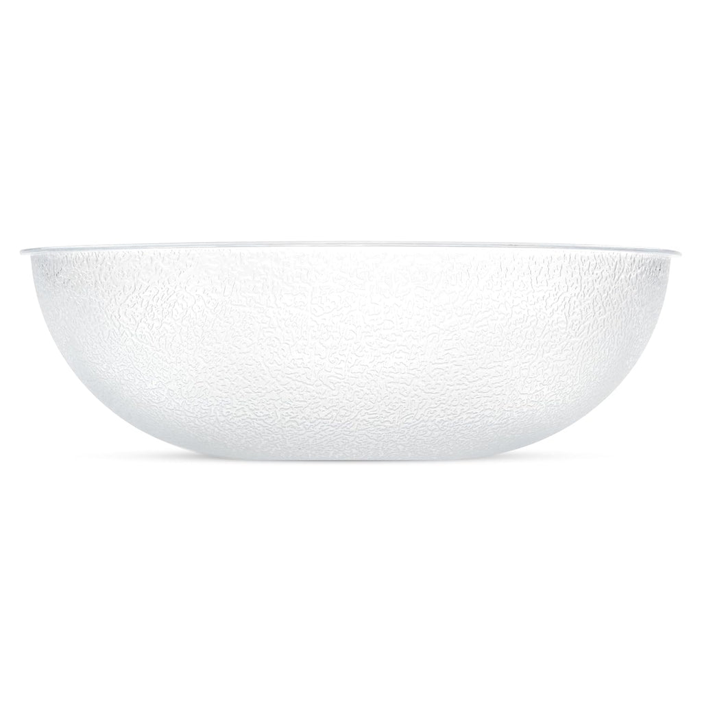 Carlisle FoodService Products 721507 Round Pebbled Salad Serving Bowl  11 Quart  Clear