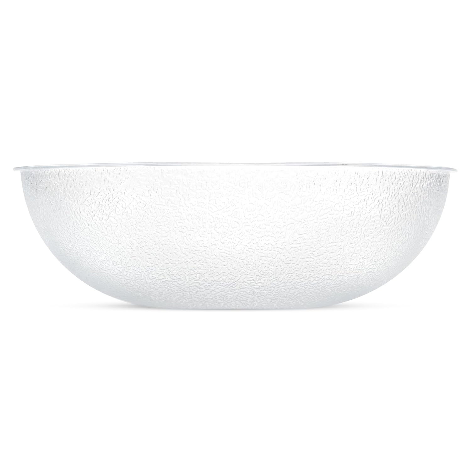 Carlisle FoodService Products 721507 Round Pebbled Salad Serving Bowl  11 Quart  Clear