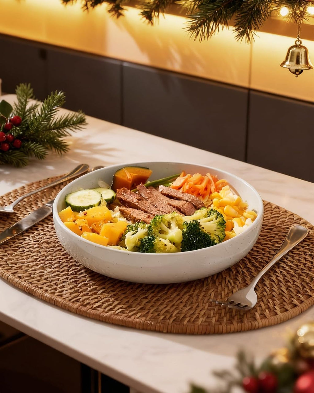 famiware Milkyway 33 oz Bowl Set  Pasta Bowls Set of 4  Salad Bowls Perfect for Your Friend for Housewarming  Thanksgiving  Christmas  White