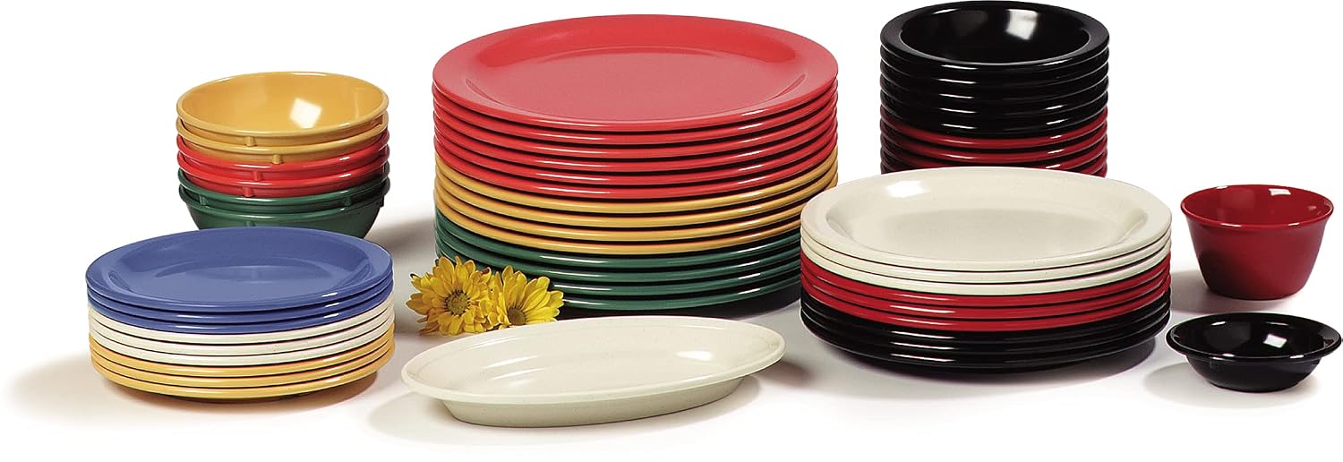 Carlisle FoodService Products Dallas Ware Reusable Plastic Bowl Fruit Bowl for Buffets  Home  and Restaurants  Melamine  4.75 Ounces  White  (Pack of 48)