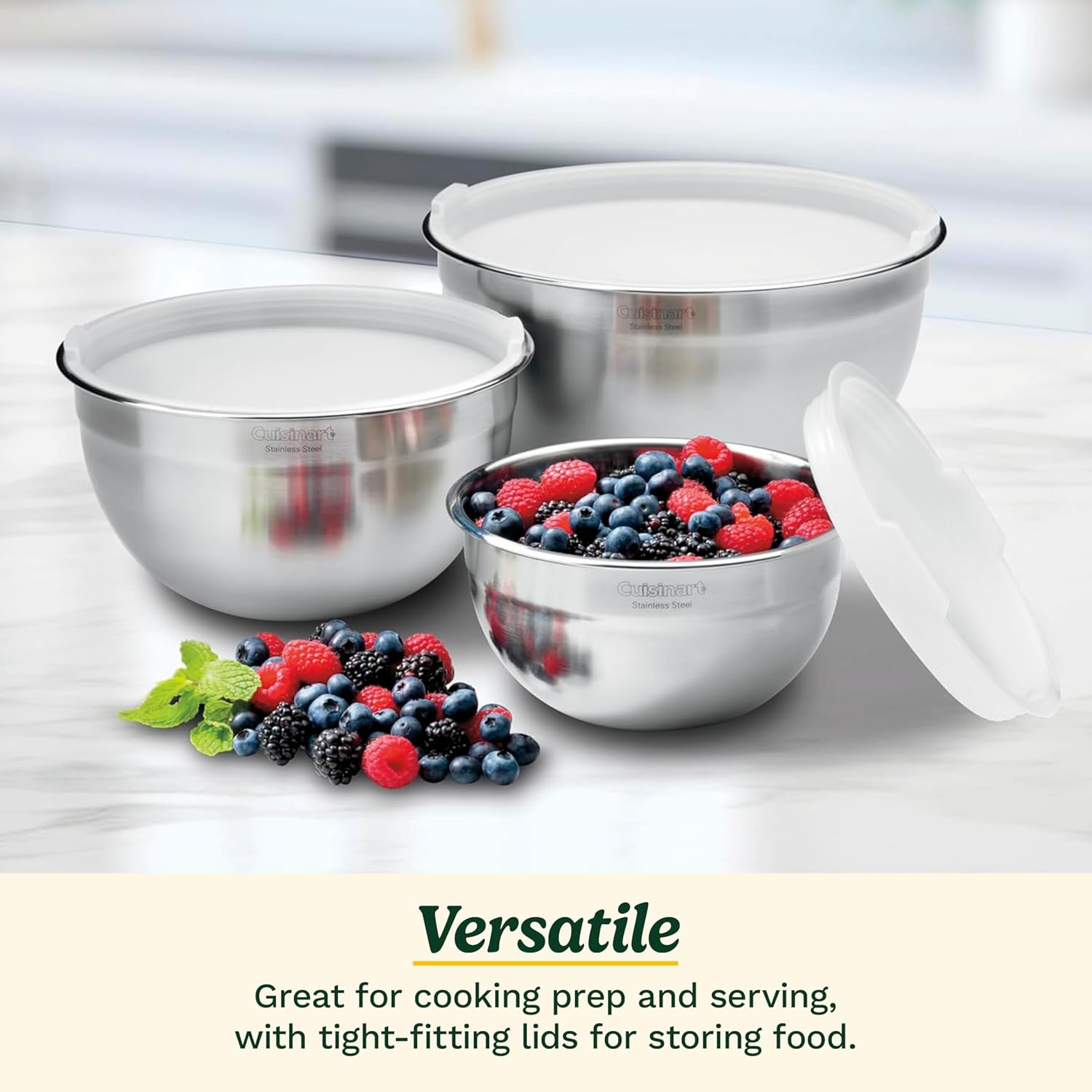 Cuisinart Mixing Bowl Set  Stainless Steel  3-Piece  CTG-00-SMB