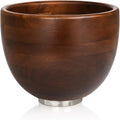 Premium Walnut Wood Mixing Bowl Compatible with KitchenAid 4.5 & 5 QT Tilt-Head Models – Natural True Walnut Wooden Bowl with Stainless Steel Locking Base | 5QT