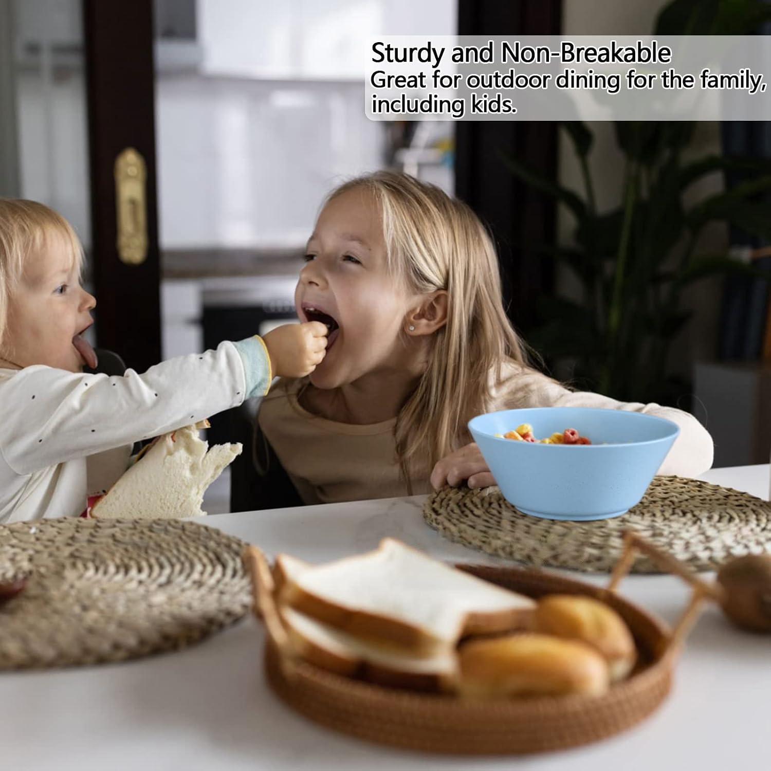 32 Ounce Cereal Bowls  Unbreakable Wheat Straw Fiber Bowl  Lightweight Kitchen Bowls Microwave & Dishwasher Safe BPA Free Bowls  E-Co Friendly Bowls Set for Cereal  Salad Oatmeal  Soup Snacks -6 Color