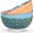 Large Serving Bowls - 60 oz Ceramic Salad Bowl - 8 Inch Serving Bowl Set - Big Soup Bowl For Kitchen - Microwave & Dishwashers Safe - Pho Fruit Pasta Popcorn Bowl - Set of 3