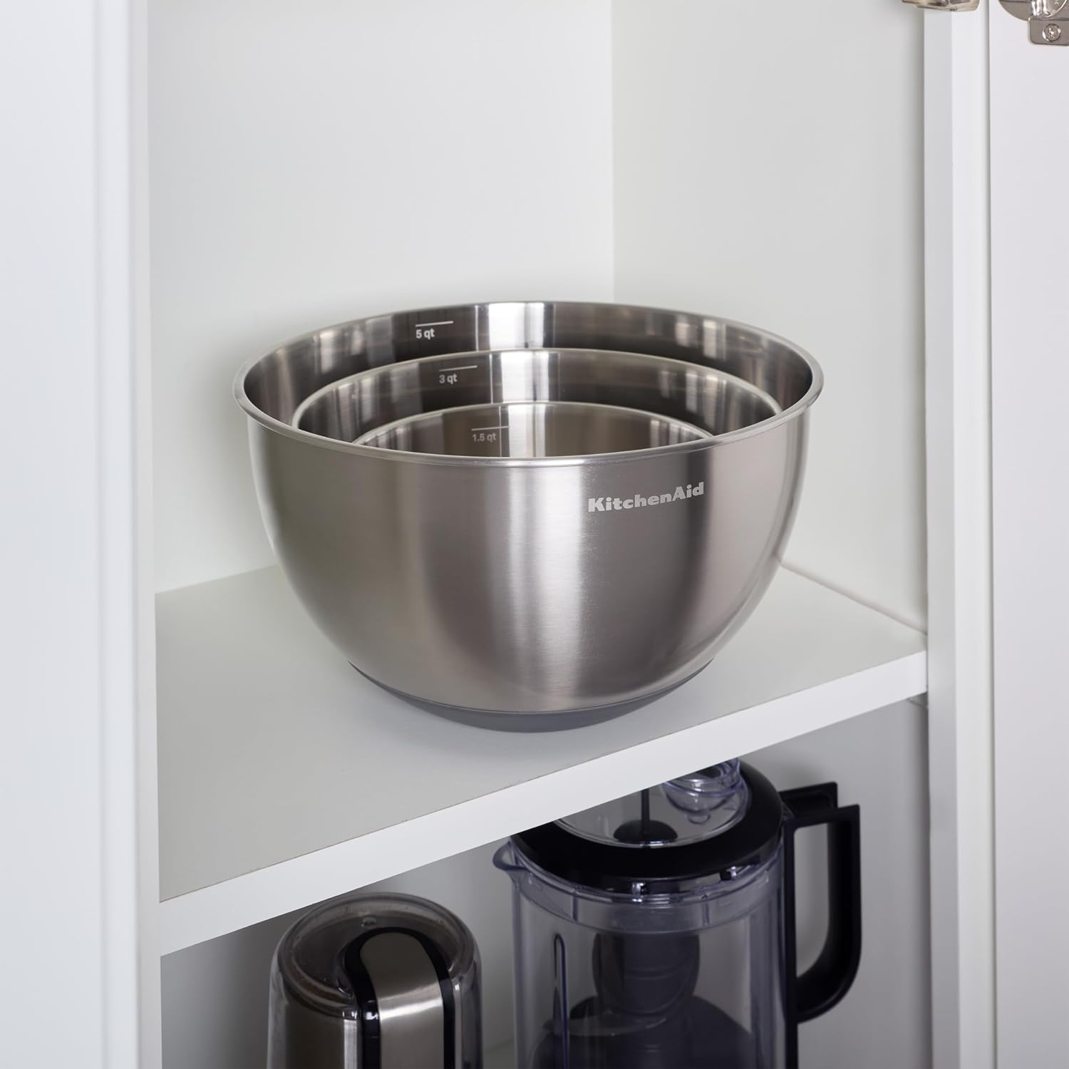 KitchenAid Stainless Steel Mixing Bowls  Set Of 3