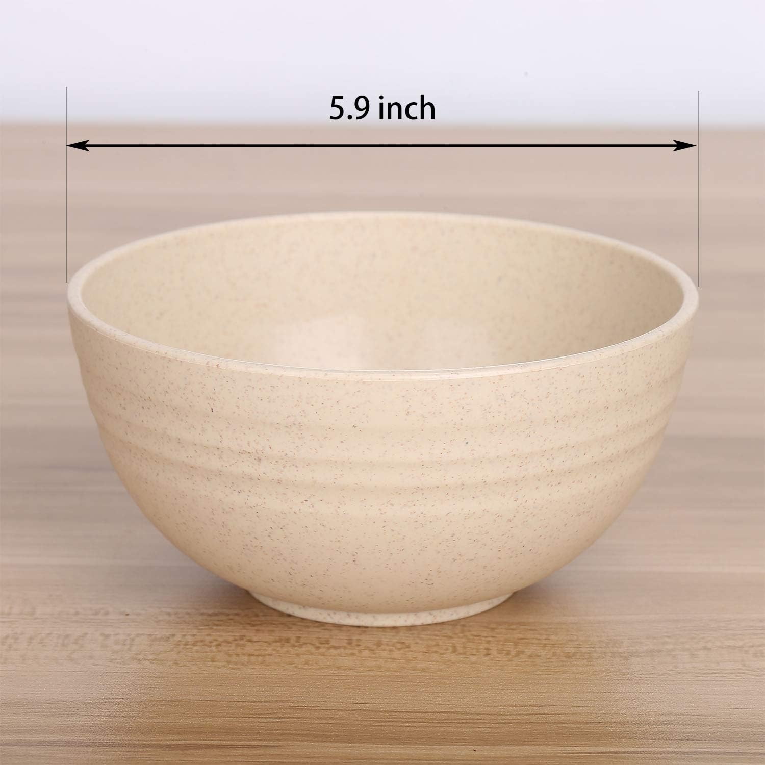 LuckyZone Unbreakable Cereal Bowls - 24 oz Reusable Wheat Straw Bowl Set of 4 - Dishwasher & Microwave Safe - Perfect for Cereal  Soup and Rice - BPA Free  Healthy & Eco-Friendly (4 Color)