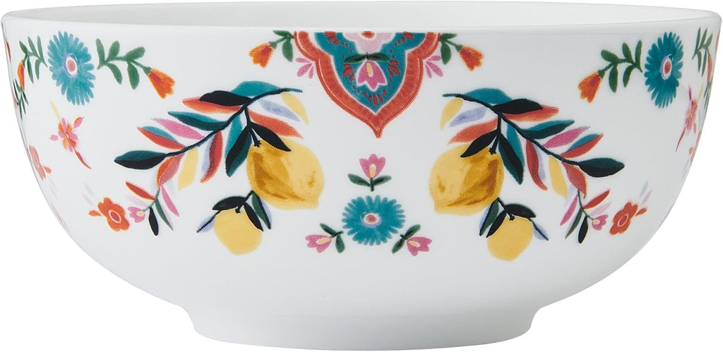 Mikasa Painted Medallion Set of 4 Bone China All Purpose Soup Cereal Bowl  18 Ounces