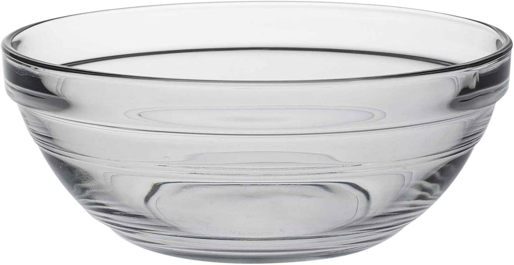 Duralex lys stackable clear bowl  0.5 quart  50 cl  5.5"  14 cm / set Of 6
