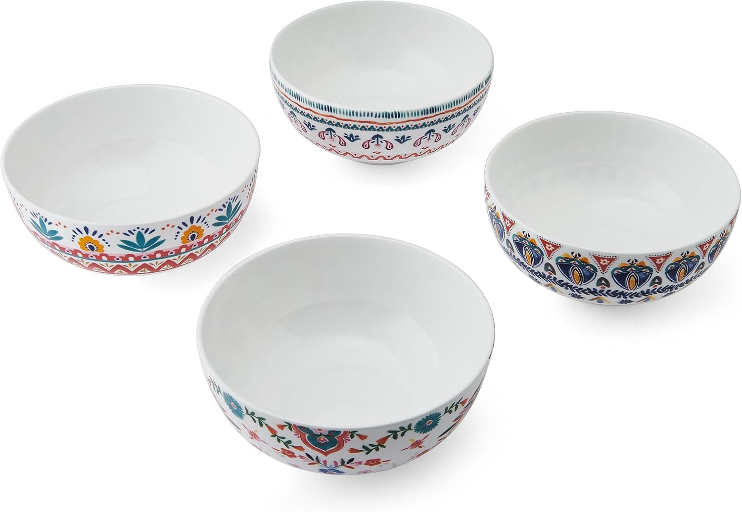 Mikasa Painted Medallion Set of 4 Bone China All Purpose Soup Cereal Bowl  18 Ounces