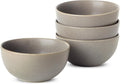 Cereal Bowls Set of 4  24 oz Ceramic Bowls for Kitchen  Stoneware Soup Bowls for Salad  Ramen  Snack  Dessert  Unique Housewarming Gift  Dishwasher Microwave Safe  Matte Gray