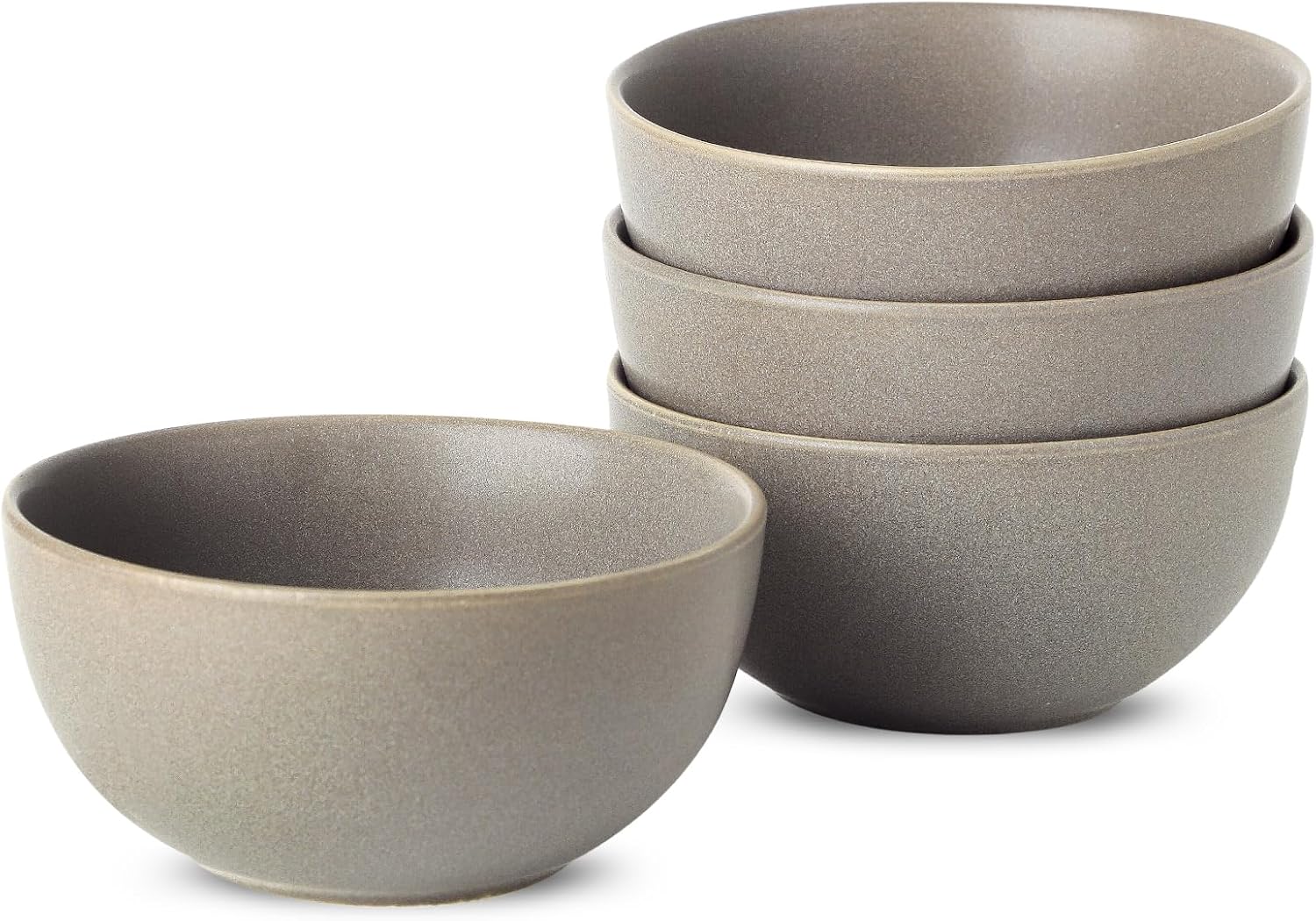 Cereal Bowls Set of 4  24 oz Ceramic Bowls for Kitchen  Stoneware Soup Bowls for Salad  Ramen  Snack  Dessert  Unique Housewarming Gift  Dishwasher Microwave Safe  Matte Gray