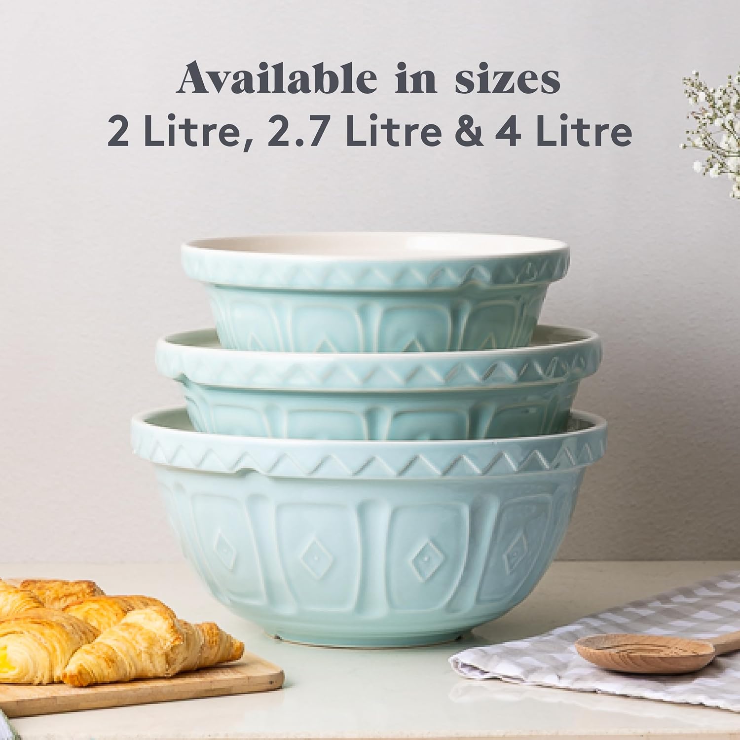 Mason Cash | Color Mix S12 Powder Blue Mixing Bowl - 4.25 Quart