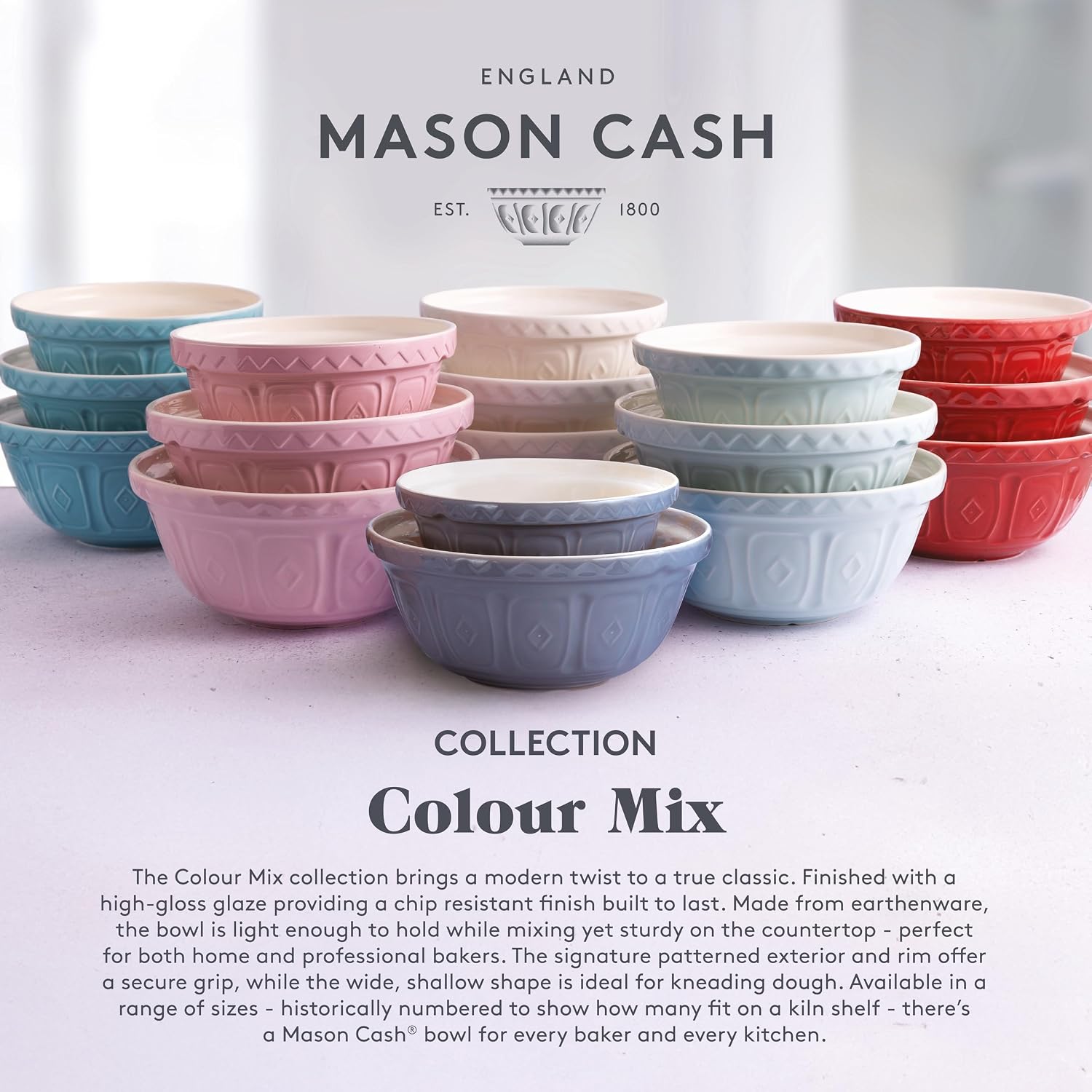 Mason Cash | Color Mix S12 Powder Blue Mixing Bowl - 4.25 Quart