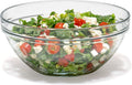 Red Co. 2.6 Quart Fully Tempered Clear Glass Mixing and Prepping Bowl with Safety Rim  Medium