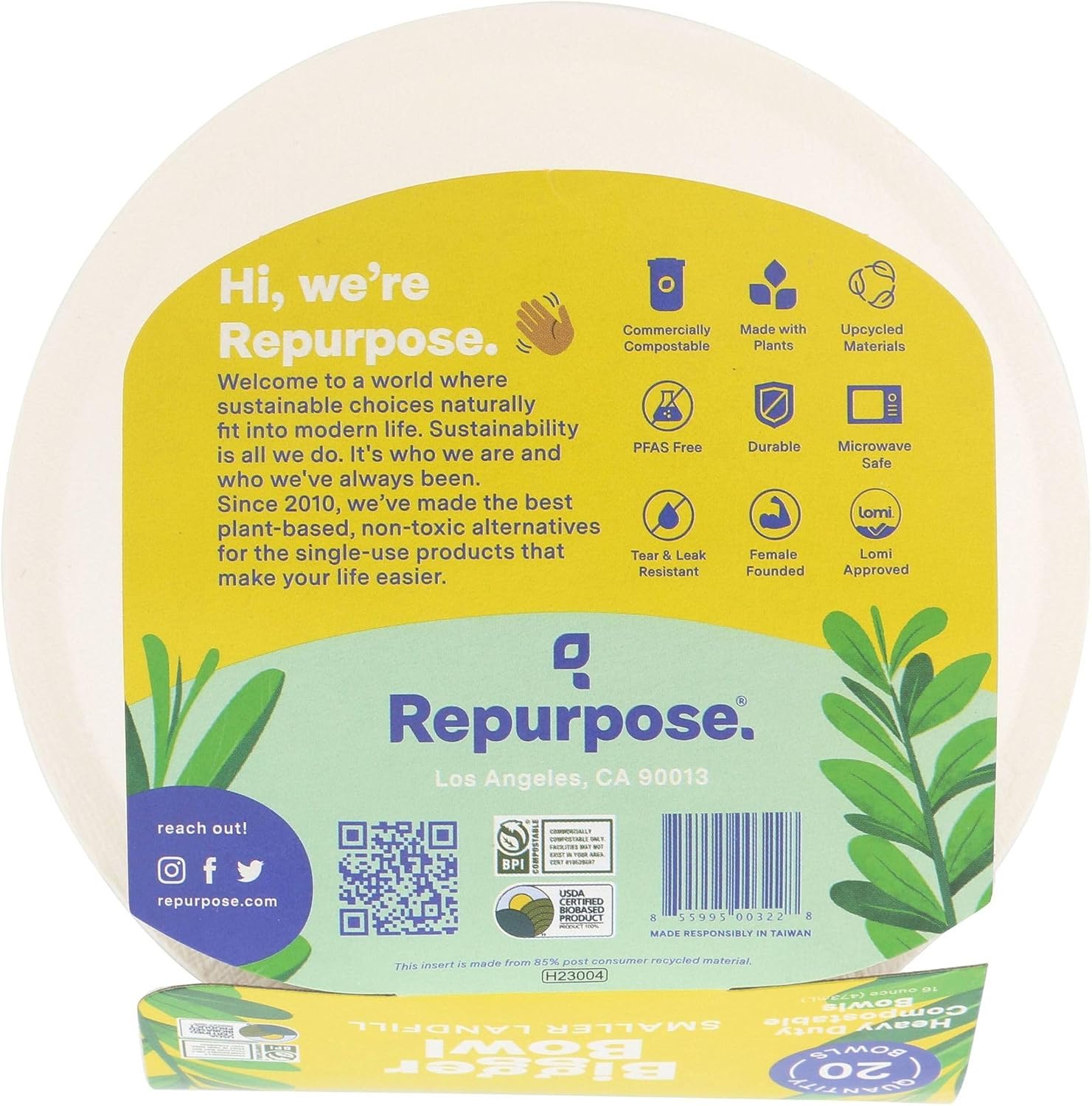 Repurpose  Eco-Bigger Bowls 16 Ounce  20 Count