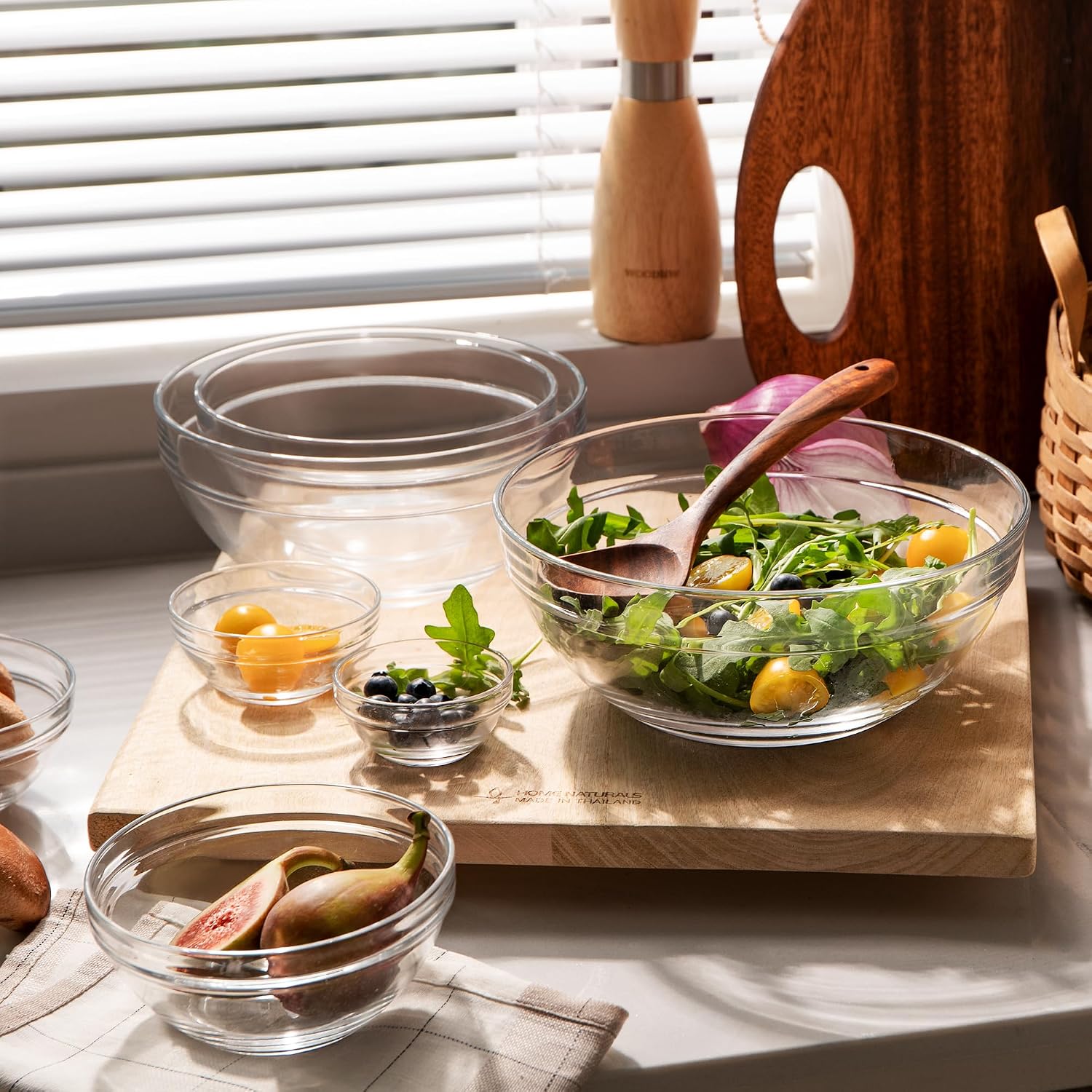 Sweejar 5.5 inch Glass Soup Bowls Set  20 oz Cereal Bowls  Bowls Set for Cereal Soup Salad Pasta Rice Oatmeal  9 pack