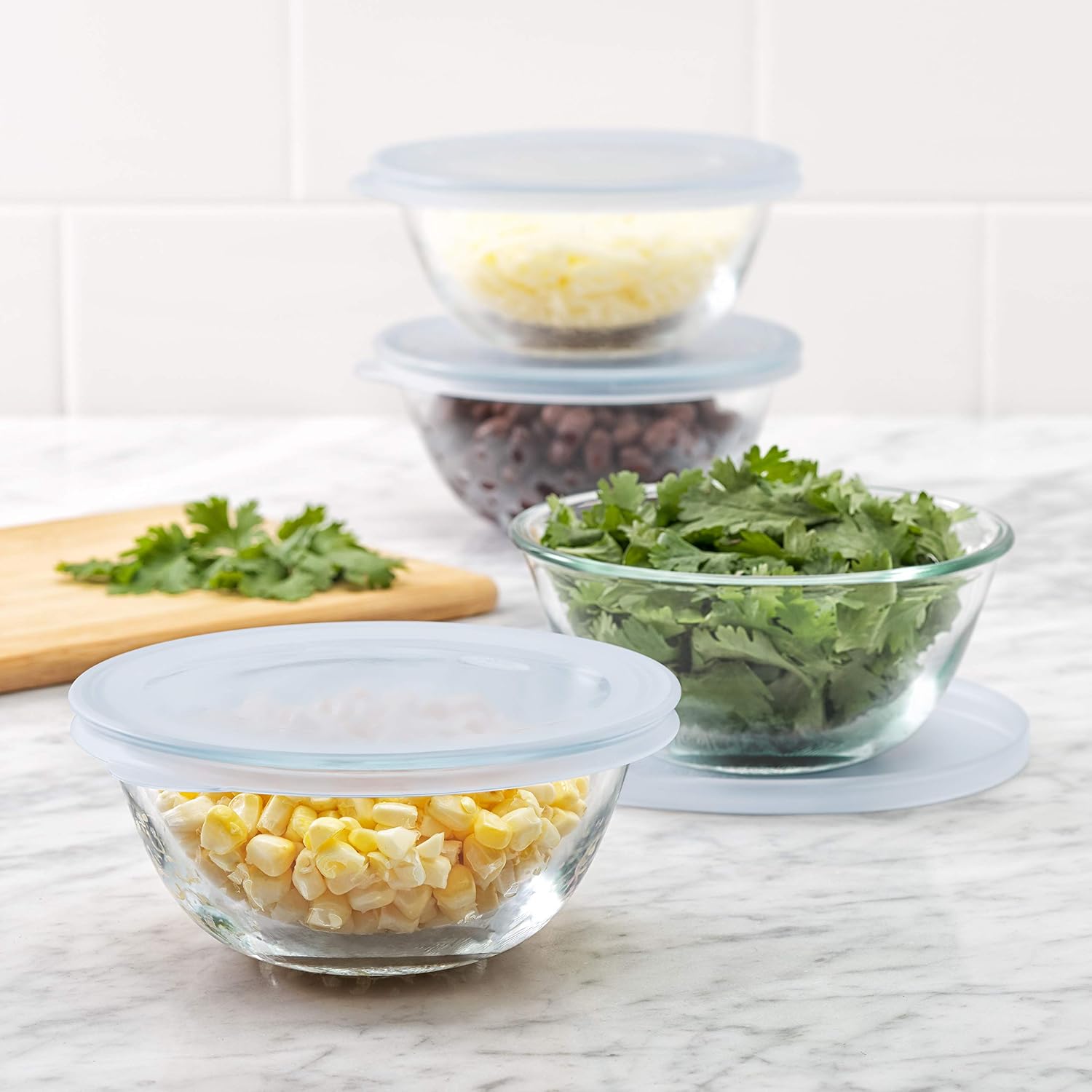 OXO 11205500 Good Grips 8-Piece Glass Prep Bowl Set  One Size  Clear